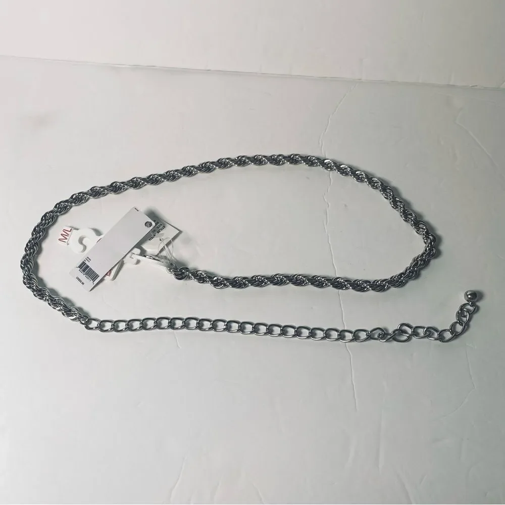 Big Buddha Silver Tone Chain linked Belt New With Tags Size Medium/Large
